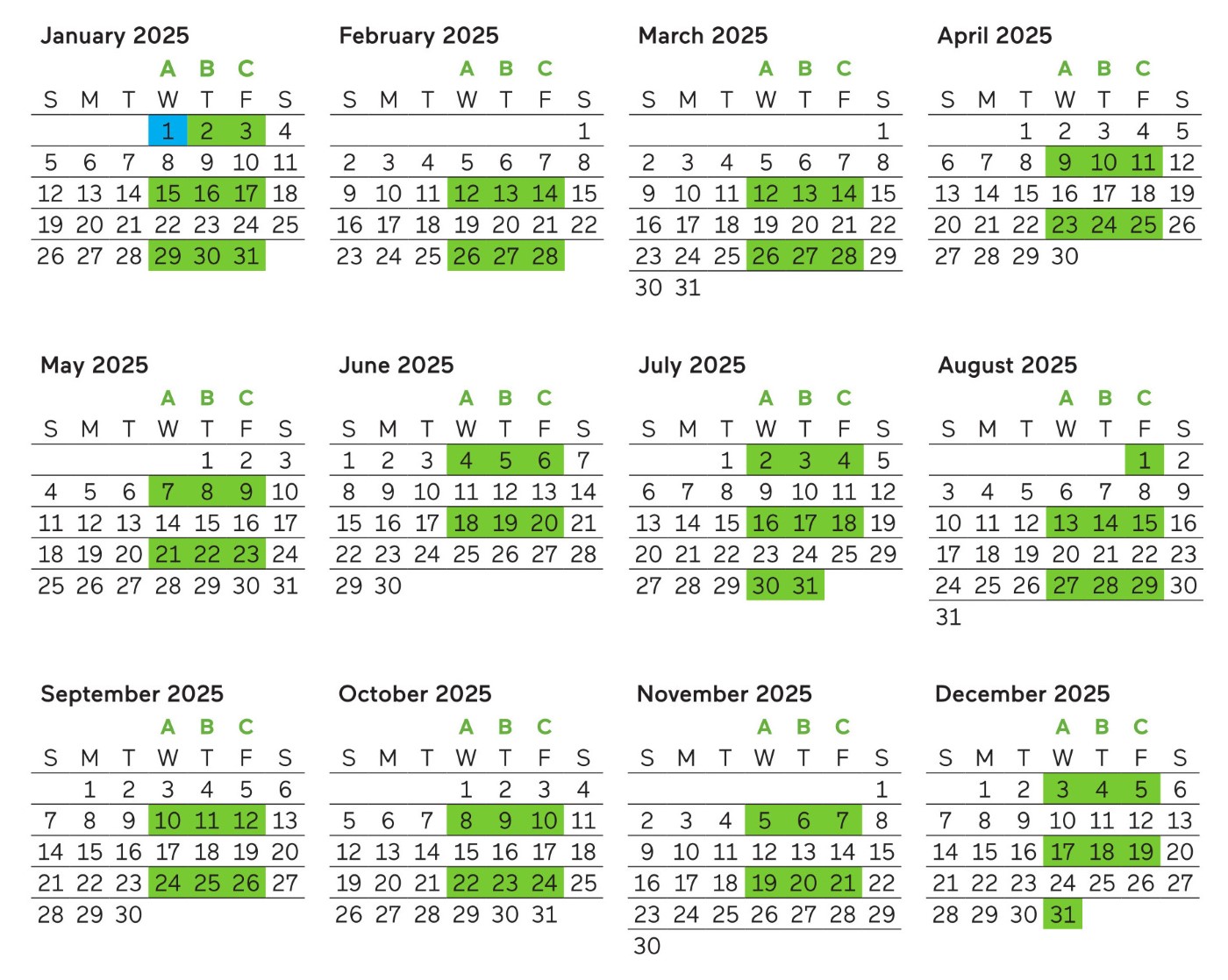 2025 Waste Collection Calendar